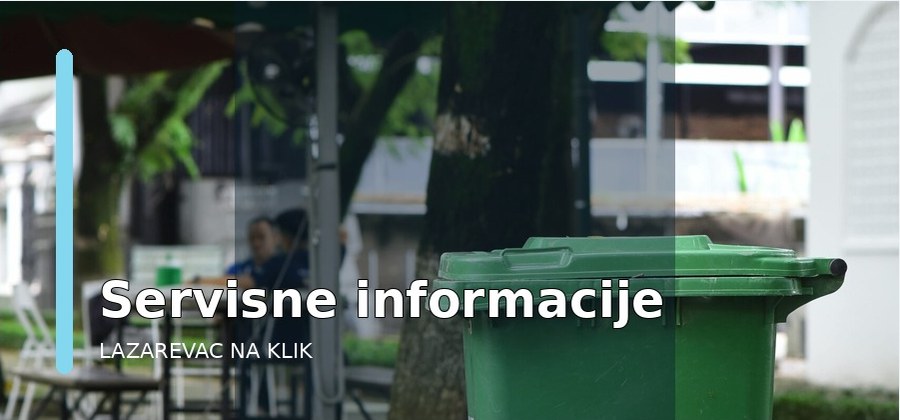 Servisne informacije – Lazarevac na klik
