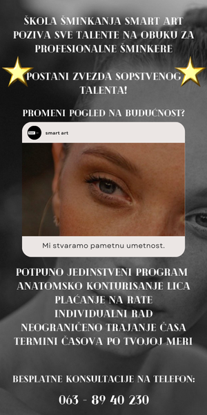 Škola šminkanja smart art poziva sve talente na jedinstvenu obuku.