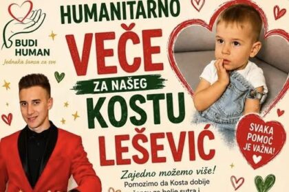Humanitarno veče za Kostu Leševića: Sportski centar Rudovci večeras domaćin manifestacije za malog dečaka
