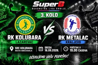 Rukometaši Kolubare u sredu dočekuju Metalac: Meč 3. kola Super B rukometne lige Srbije