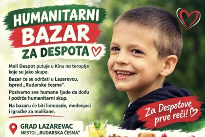 Humanitarni bazar za malog Despota u Lazarevcu: Sakupljaju se sredstva za terapije u Kini