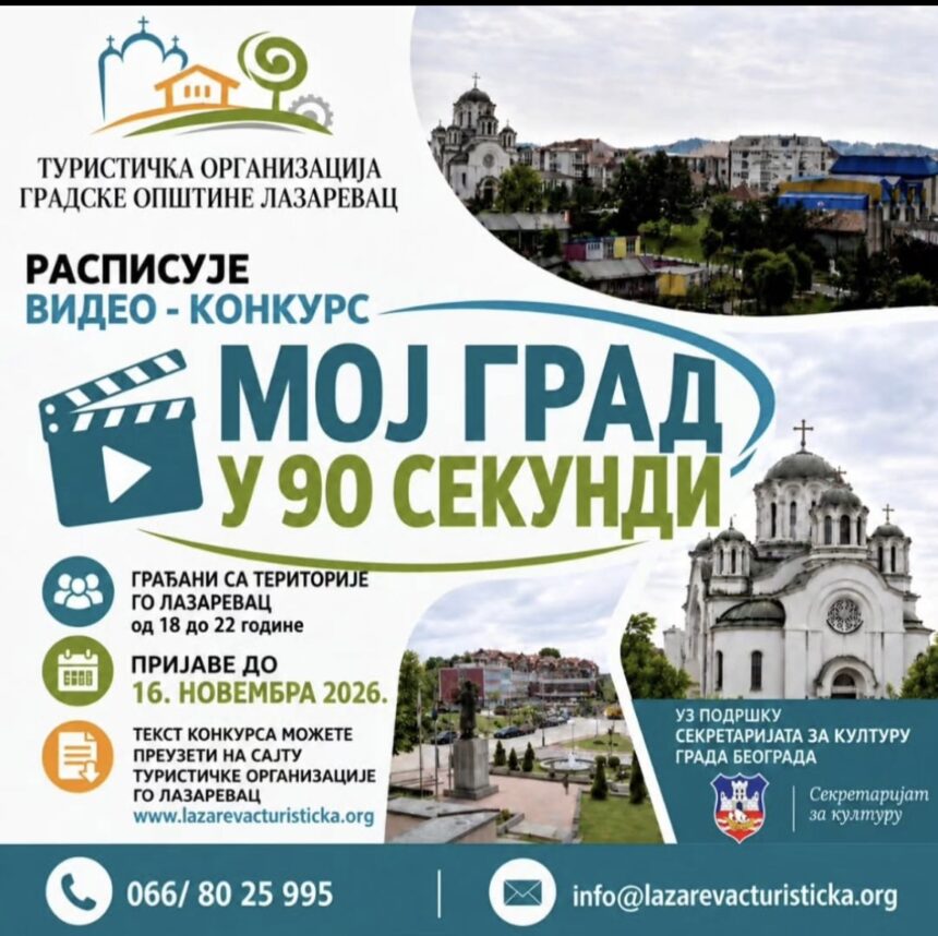 Moj grad u 90 sekundi konkurs TO GO Lazarevac